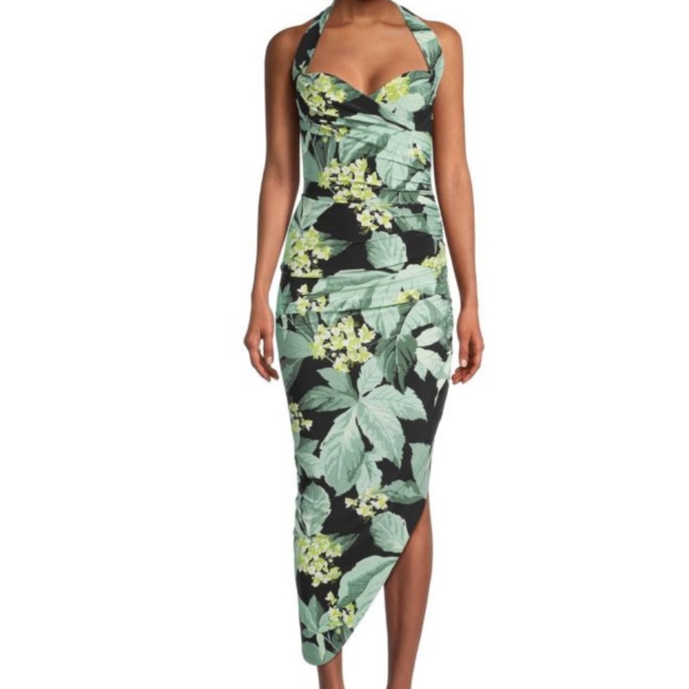 Norma Kamali Black and Green Dress